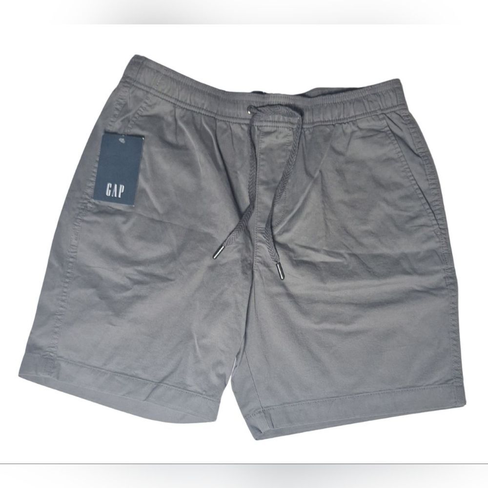 GAP Mens Gray Elastic Waist Shorts Small Drawstring Casual Athletic NWT